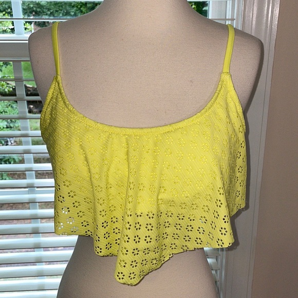 Jessica Sampson yellow eyelet bikini size large - Picture 2 of 12